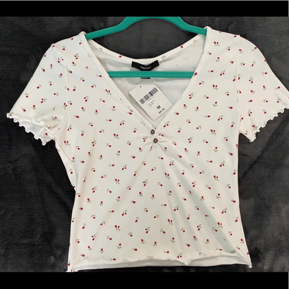 Forever21 top with roses